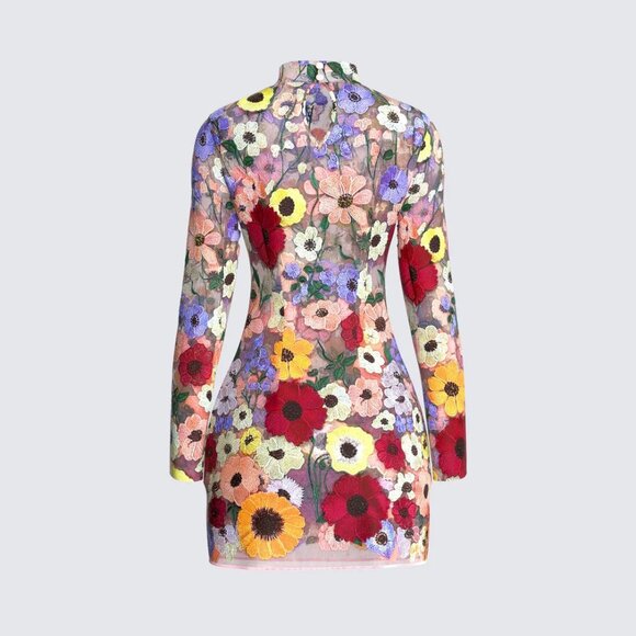 Taylor Swift ERAS tour Floral Flower Mini Dress- Size L - Picture 2 of 9